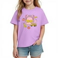 thumbnail image 3 of Juslio Girls Cute Shirts Short Sleeved Tops Comfortable, Breathable Crew Neck Casual T Shirts Sizes 2-18, 3 of 9