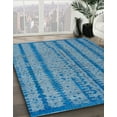 thumbnail image 2 of Ahgly Company Indoor Square Abstract Blue Eyes Blue Oriental Area Rugs, 7' Square, 2 of 6