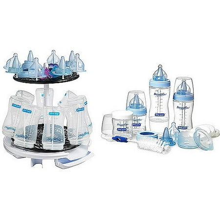 The First Years - Value Bundle - Breastflow Bottle Gift Set w/Your Choice of Drying Rack Bundle