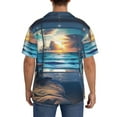 thumbnail image 3 of Sigee Ocean View Bedroom for Men's Casual Short Sleeve Button Down Shirts Men's Shirts Summer-Small, 3 of 5
