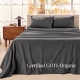 thumbnail image 3 of Bare Home Organic Flannel Sheet Set - 100% Organic Cotton - Deep Pocket - 4-Pieces - Queen, Gray, 3 of 10