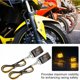 thumbnail image 5 of Lámpara de señal de giro para motocicleta, 2 piezas Universal para motocicleta Mini luces LED amarillas de señal de giro Accesorio para automóvil(Negro ahumado), 5 of 5