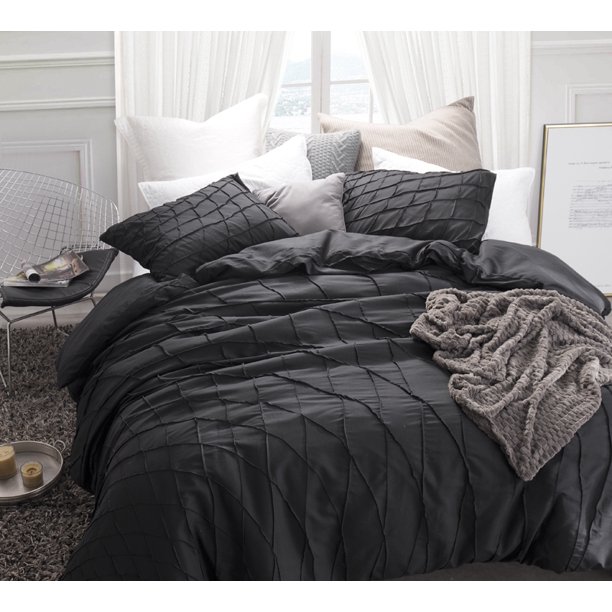 BYB Twist Texture Duvet Cover Black