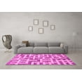 thumbnail image 3 of Ahgly Company Indoor Rectangle Solid Pink Modern Area Rugs, 2' x 5', 3 of 4