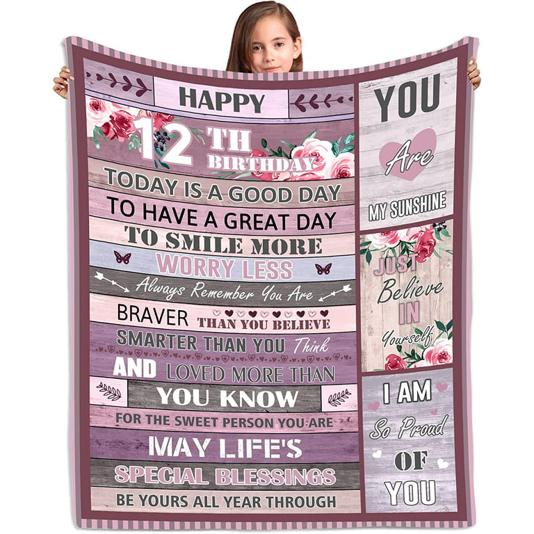 Basiole 13 Year Old Girl Gift Ideas Blanket, Gifts for 13 Year Old