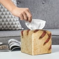 thumbnail image 6 of Gukieu Vintage Baseball Print Leather Tissue Box, PVC Waterproof Velcro Opening and Closing Square Tissue Box Holder, Suitable for Home and Office Decoration, 6 of 7
