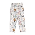 thumbnail image 6 of Uemuo Fall Rabbit Pattern Women's Wide Leg Palazzo Lounge Pants with Pockets Light Weight Loose Comfy Casual Pajama Pants-X-Large, 6 of 9