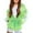 Green, variant on SGFCWSX Girls Oversized Hoodies Kids Zip Up Sweatshirts Fashion Print Sweatshirt Jacket Orange Size 10 Years