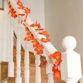 thumbnail image 4 of Lámparas de decoración de luces LED de cadena de hoja de arce de simulación navideña, 4 of 4