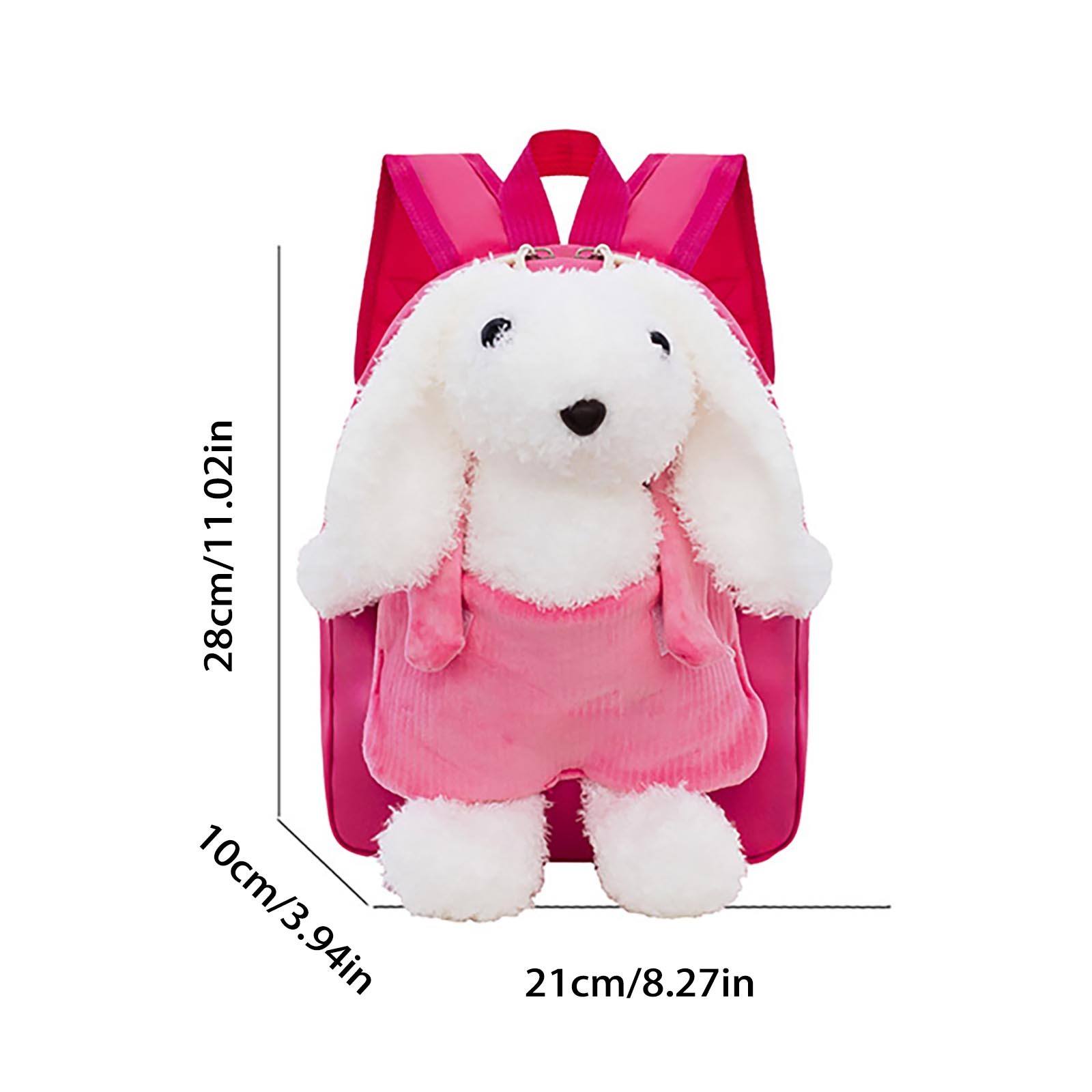 Mochila escolar para niños y niñas, de pana, con diseño de dibujos animados, bolso de libros con animalitos, para primaria y secundaria, azul 3