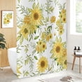 thumbnail image 2 of Sunflower Shower Curtain, Yellow Flower Green Leaves Rustic Botanical Floral Bathroom Curtains for Bathtub Decor Machine Washable Waterproof Fabric with 12 Hooks, 2 of 6