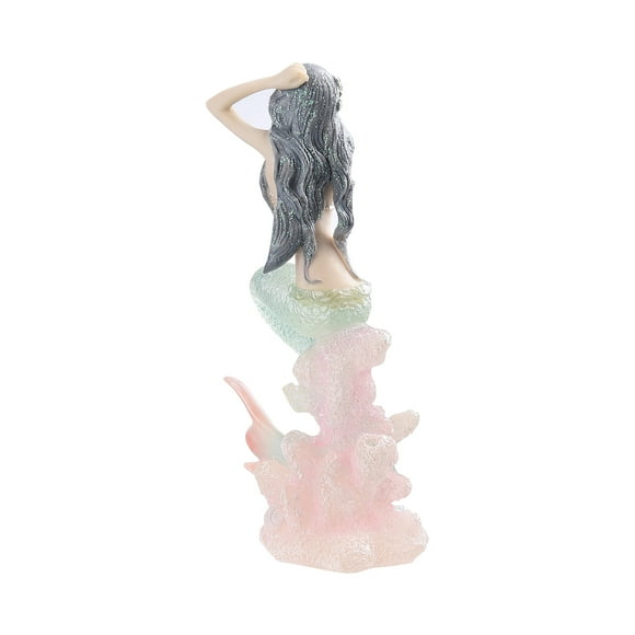 Accessoires Décoratifs Cadeau d'Anniversaire pour Fille Statue de Princesse Mermaid Résine Décoration Créative de Bureau