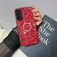 thumbnail image 2 of for Samsung Galaxy A25 5G Sparkle Bling Sparkly Glitter Case for Women, Shockproof Protective Cover Case with Ring Kickstand for Samsung Galaxy A25 5G CZ-Red, 2 of 10