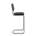 thumbnail image 4 of Pemberly Row Vegan Leather Bar Height Stool (Set of 2) in Black, 4 of 5