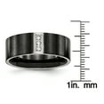 thumbnail image 2 of Primal Steel Stainless Steel Brushed Black IP Flat Three CZ Ring, 2 of 7