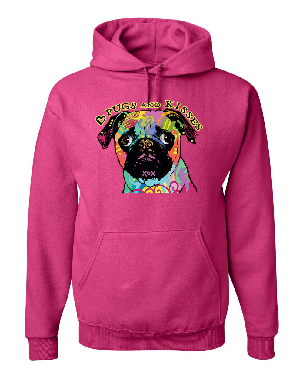 D J Pug  Dog  Neon Sweatshirt    Sizes/Colors 