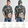 thumbnail image 5 of Koi Fish Vintage Lotus Regular Fit Hoodie, Sporty Pullover Hooded Sweatshirt for Men Women XL, 5 of 6