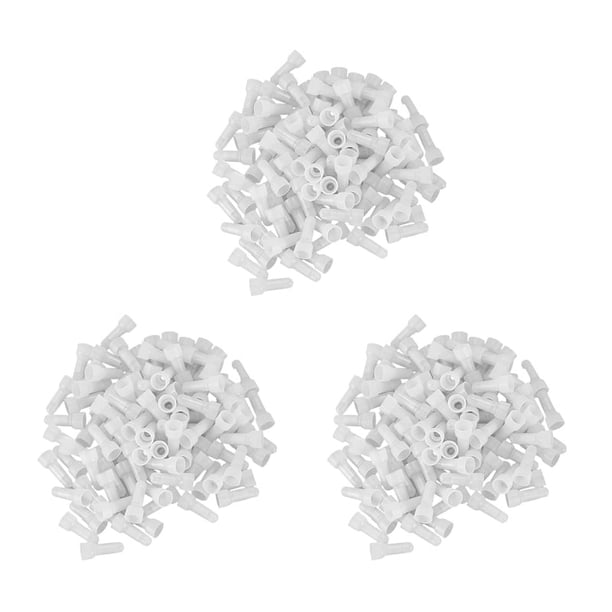 300 piezas de terminales de conectores de cable de calibre de empalme de extremo cerrado de calibre 22-16 AWG (blanco)