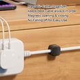 thumbnail image 4 of 6pcs Magnetic Cable Clips, Cord Holder Organizer with Adhesive Sticker for Desk Car Home Office Cable Management Wire Keeper for Phone USB  Power Cords, 4 of 7