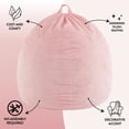 thumbnail image 6 of Urban Shop, Ribbed Compressed Foam Kids and Teen Chair, Daylily Pink, 6 of 9