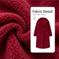 thumbnail image 6 of Smsaxvxz Women's Winter Coat Casual Trench Fleece Long Collared Warm Jacket with Pockets Red L, 6 of 6