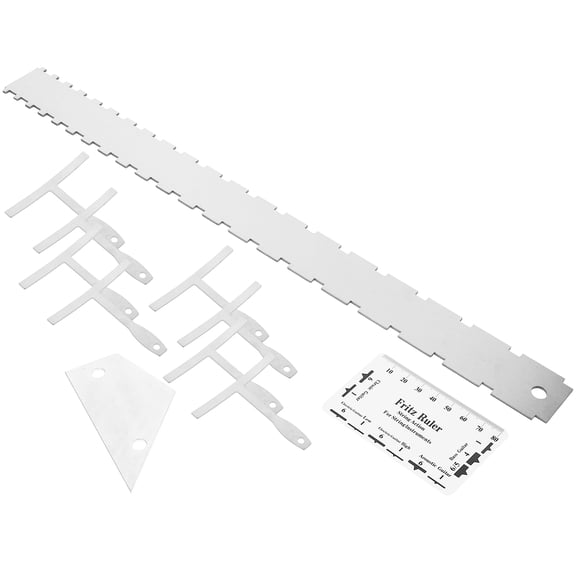 Raindrops 12-Piece Guitar Luthier Tool Set with Radius Gauge, String Action Ruler, , and Fret Rocker for Precision Setup