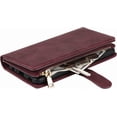 thumbnail image 4 of Samsung Galaxy A52 5G Wallet Case,[9 Card Slots] Removable Adjustable Crossbody Necklace Lanyard Shoulder Strap Zipper Magnetic Leather Case for Samsung Galaxy A52 5G,6.5 inch Burgundy, 4 of 16