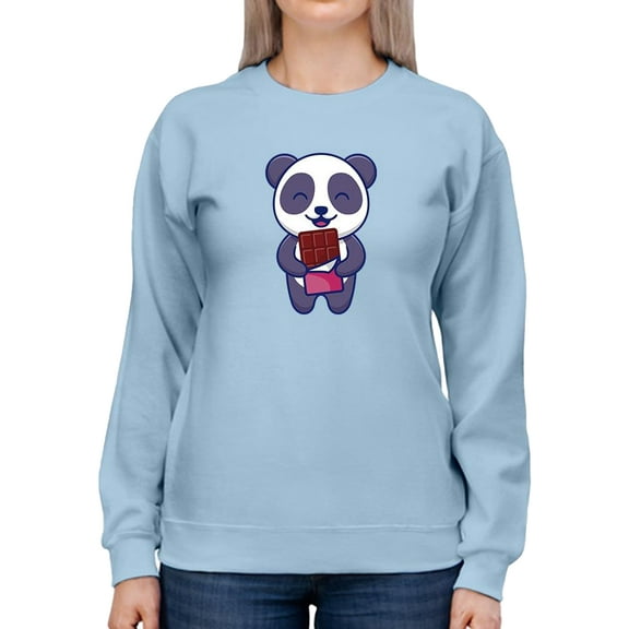 Panda With Chocolate Sweatshirt Women -Image by Shutterstock, Female Medium