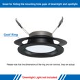 thumbnail image 3 of Uxcell Metal Goof Trim Ring, 4.72" OD 3.39" ID Circular Ceiling Light Ring Trims, Matte Black 1Pack, 3 of 6