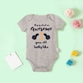 thumbnail image 2 of Glisme 6-9 Months Boys'S Bodysuit Short Sleeve Solid Color Onesie Romper For Infant First Birthday Outfit Round Neck Jumpsuit Simple Clothing Grey, 2 of 3