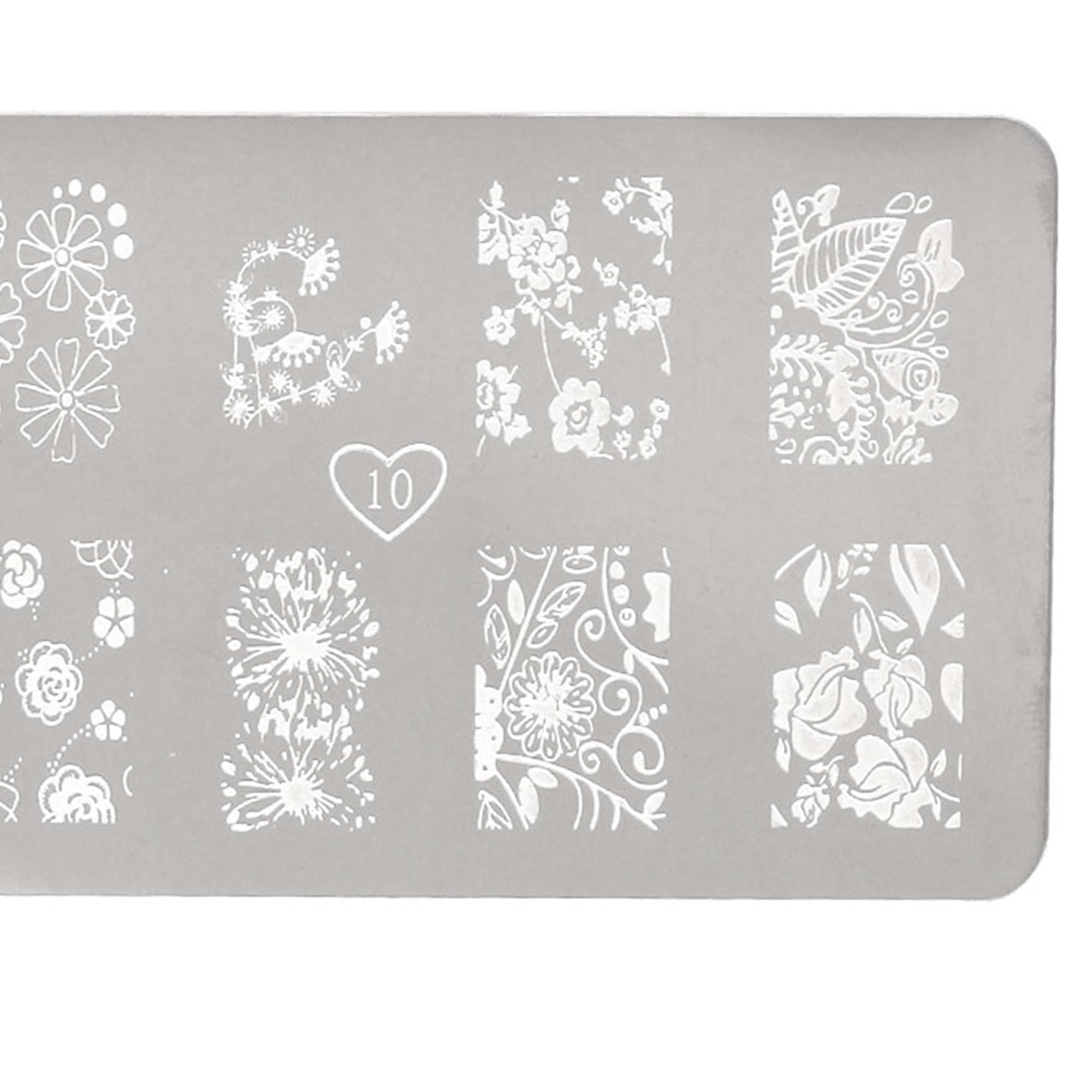 Unique Bargains Fingernails Flower Printed Stencil Template Painted Plate Nails Tool