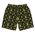 thumbnail image 2 of KLL Pineapple Men's Casual Summer Beach Shorts Hawaiian Shorts with Pockets-Small, 2 of 6
