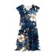 thumbnail image 4 of Vestido de Verano de Manga Corta Niñas Estampado Floral de Bolsillo con Ruffles Cuello Redondo Vestido de Fiesta Casual, Vestido de Manga Corta con Bolsillos, 4 of 5