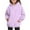 Light Purple, variant on Kids Pullover Hoodie Sweatshirt Long Sleeve Hooded Top with Front Pocket for Boys and Girls Schoolwear Casual Outfit
