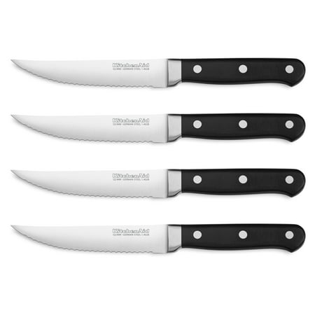 KitchenAid Classic Forged 4-Piece 4.5-Inch Triple Rivet Steak Knives (Best Forged Kitchen Knives)