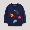 thumbnail image 2 of Favoffer Boy Dinosaur Sweatshirts Towel Embroidery Toddler Long Sleeve Cotton Space Pullover Cartoon T-Shirts Sport Top Tee For Kids 2-7T, 2 of 9