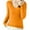 Orange, variant on Turilly Fashion Women's Casual Sweaters V-Neck Solid Color Loose Base Knitted Sweater