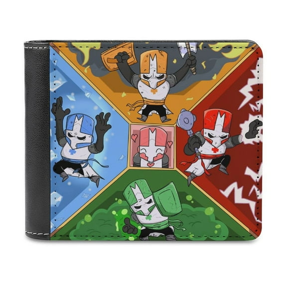 Castle Crashers Boss PU Leather Wallet With Card Slots Bifold Wallet Money Organizers Holder Gift For Men And Women
