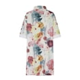 thumbnail image 4 of Cameland Robe Décontractée Imprimée Mode pour Femmes Manches Courtes Col en V, 4 of 5
