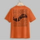 thumbnail image 4 of Camiseta gráfica con hombros caídos para mujer: camiseta informal con estampado de letras novedoso, corte holgado y múltiples tallas., 4 of 5