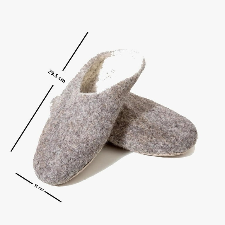 Woolygon Unisex Wool Clogs Indoor Slippers Mules Sandals for Men