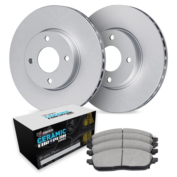 R1 Concepts Carbon Coated Disc Brake Rotor Set with Euro Ceramic Pads WDTN1-74000