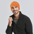 thumbnail image 5 of Toptie Cuffed Knit Beanie Hat Uniesx Winter Knitted Skull Hats for Men Women-NeonYellow, 5 of 7