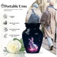 thumbnail image 4 of Rabbit Cosmic Glow Bunny Funeral Urns For Human Ashes Adult - Keepsake Urns For Ashes - Tiny Urns For Human Ashes Keepsake - Keepsake Urns For Ashes Small - Remains Urn (Size -3inch, 4Pcs), 4 of 5