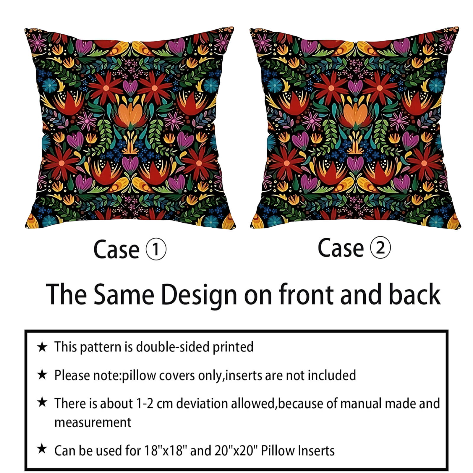 4pcs Mexican Fiesta Throw Pillow Covers,Set of 4 Dragonfly Flower Dahlia Pillow Cases Day of The Dead Dia De Los Muertos Cinco De Mayo Decorations, Short Plush Material 18x18 Pillows