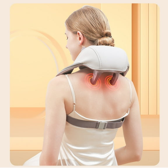Shiatsu Neck and Back Massager Wireless Electric Deep Tissue 5D Kneading Massage Pillow Shoulder Leg