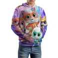 thumbnail image 6 of Super Kitties Sweatshirts Casual Pullover Hoodie Jacket Unisex Hooded Activewear 3D Printed Long Sleeve Sweater with Pocket XL, 6 of 8