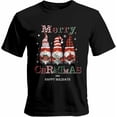 thumbnail image 1 of Camisetas informales de manga corta con diseño de gnomo de Papá Noel para hombre, camisetas gráficas, 1 of 8