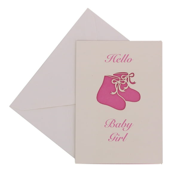Baby Girl Arrival Greeting Card:  Hello Baby Girl