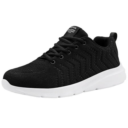 

sneakers for Men Men Lightweight Comfortable Breathable Sports Lace-up Casual Shoes Running Shoes Sneakers Mesh Dress Sandals for Women Black